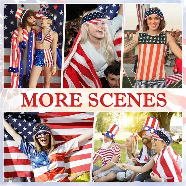 American Flag Sun Visor Hat