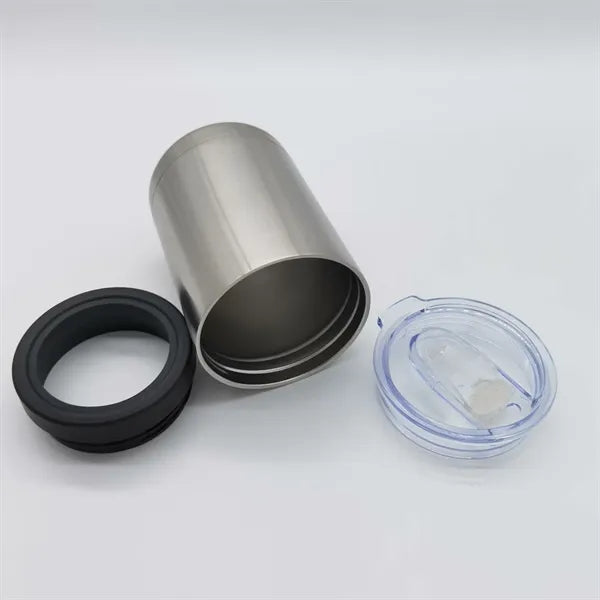 12 oz White Stainless Steel Can Cooler Beer Holder