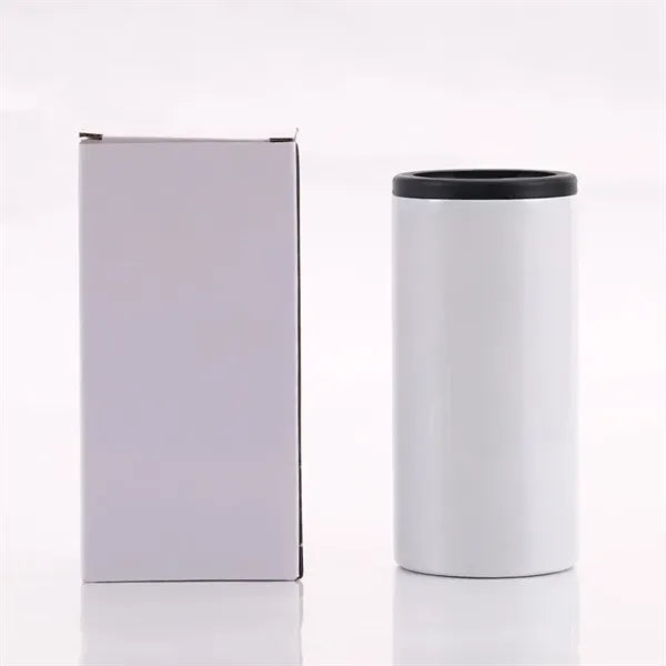 12 oz White Stainless Steel Can Cooler Beer Holder
