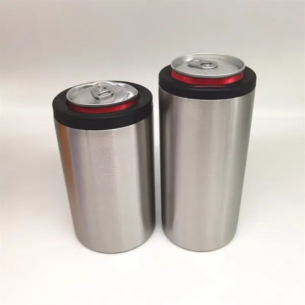 12 oz White Stainless Steel Can Cooler Beer Holder