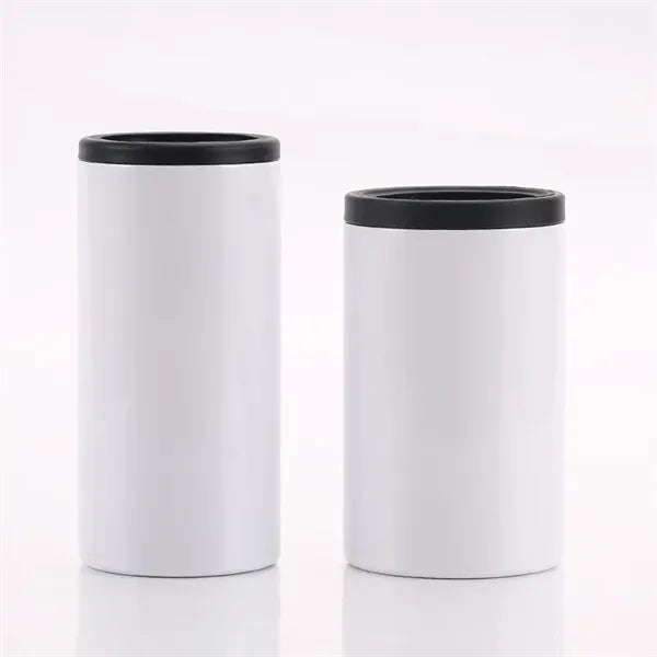12 oz White Stainless Steel Can Cooler Beer Holder