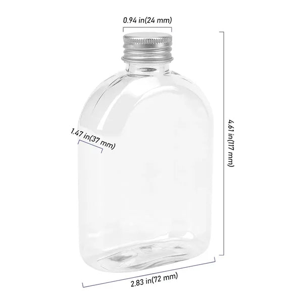 7oz Clear Flat Drink Bottle