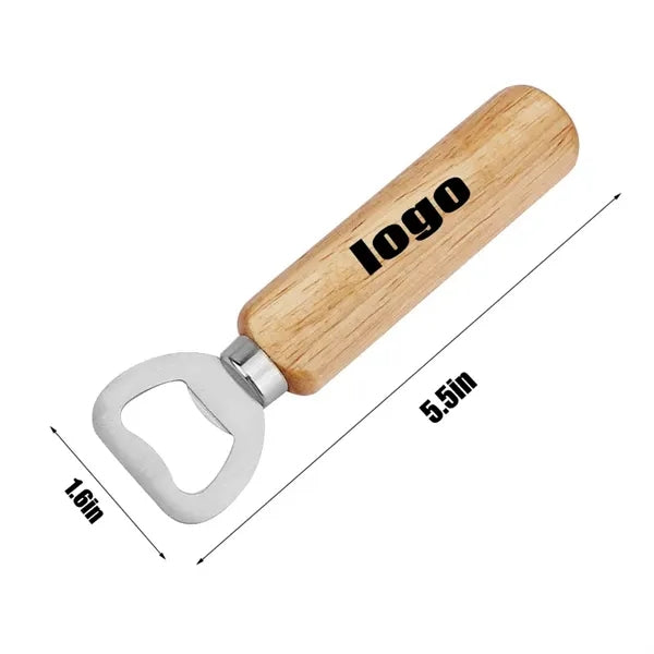 Wood Handle Stainless Steel Beer Bottle Opener