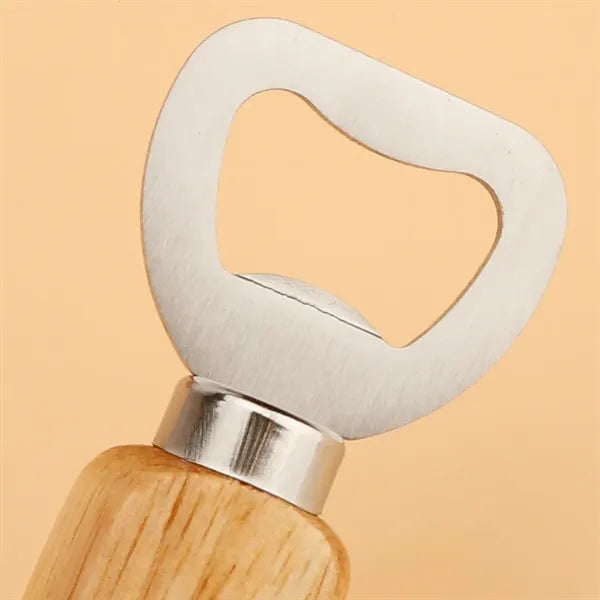 Wood Handle Stainless Steel Beer Bottle Opener