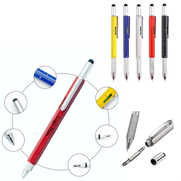 Gifts For Men,6 in 1 Multitool Pen With Level Ruler