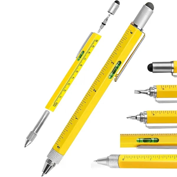Gifts For Men,6 in 1 Multitool Pen With Level Ruler