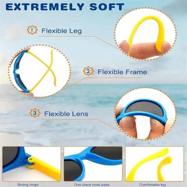 Foldable Silicon Kids Polarized Sunglasses