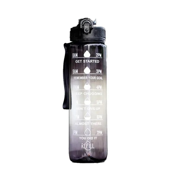 Gradient Leakproof Water Bottle with Straw & Lid