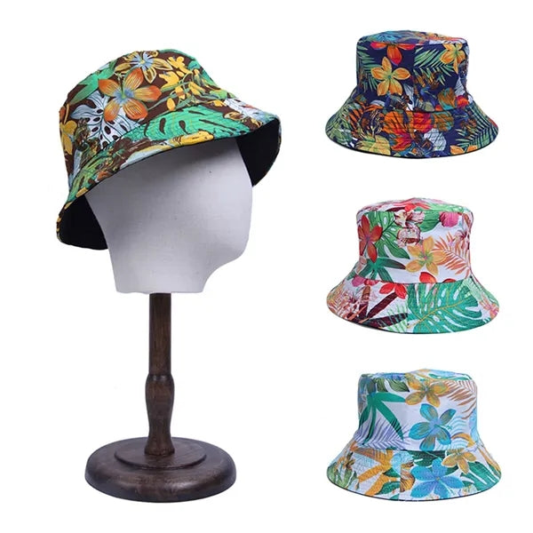 Tie-dye Printed Reversible Cotton Bucket Hat