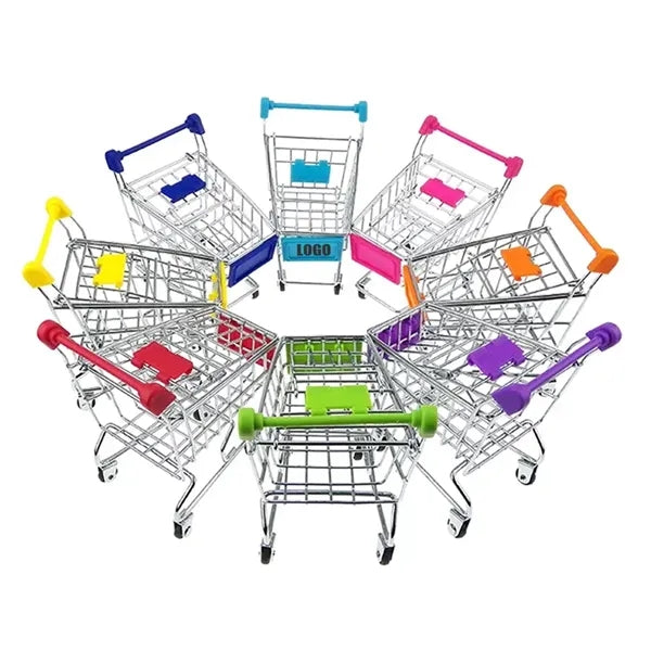 Miniature Trolley Shopping Cart Supermarket Handcart Props