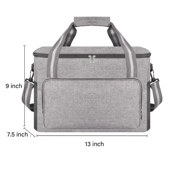 Adult Lunch Bag Black Unisex Meal Holder Oxford Cloth