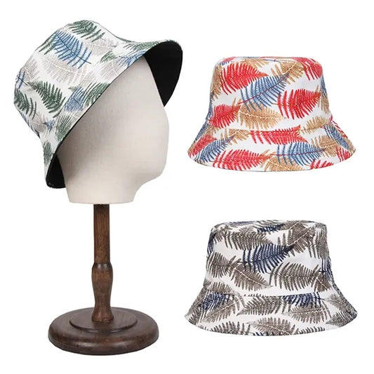 Leaf Printed Personalized Shade Bucket Hat