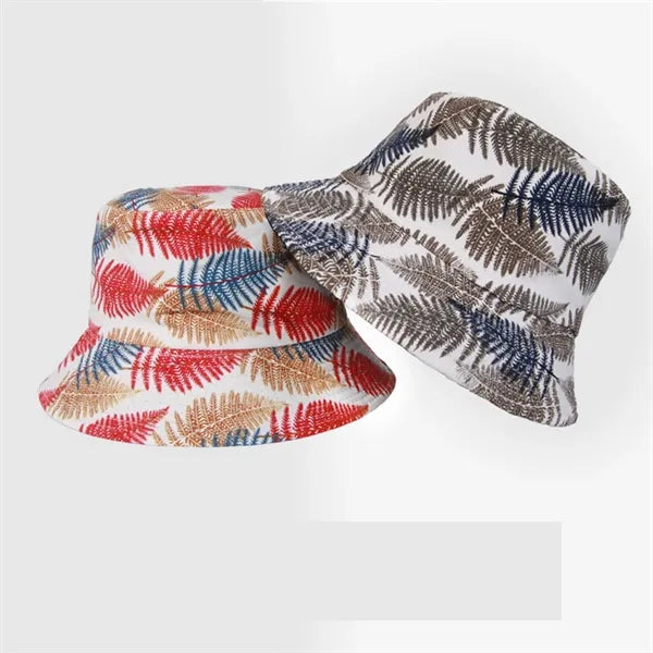 Leaf Printed Personalized Shade Bucket Hat