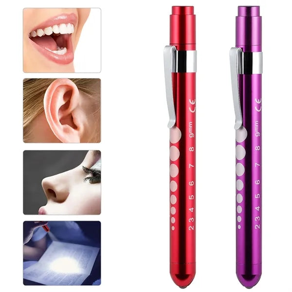 Nurses Doctors Pupil Gauge LED Penlight