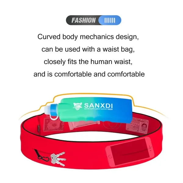 Curved close-fitting squeeze waist bag water cup