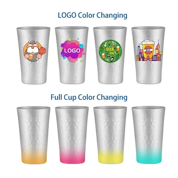 12 oz color changing aluminum refrigerated drink cup