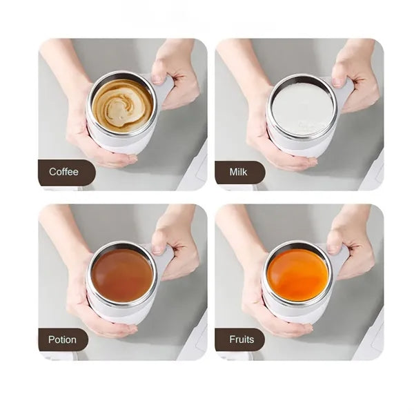 Automatic magnetic stirring coffee cup