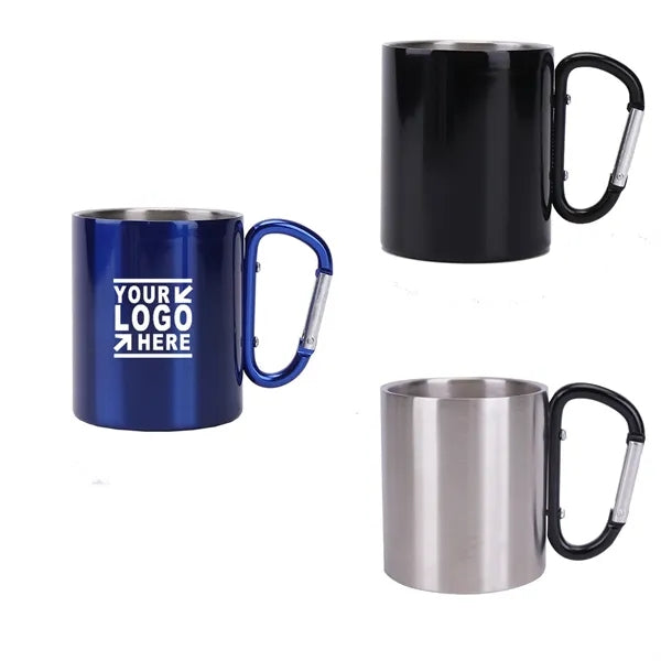 10 oz. Stainless Steel Double Wall Camping Mug with Handle