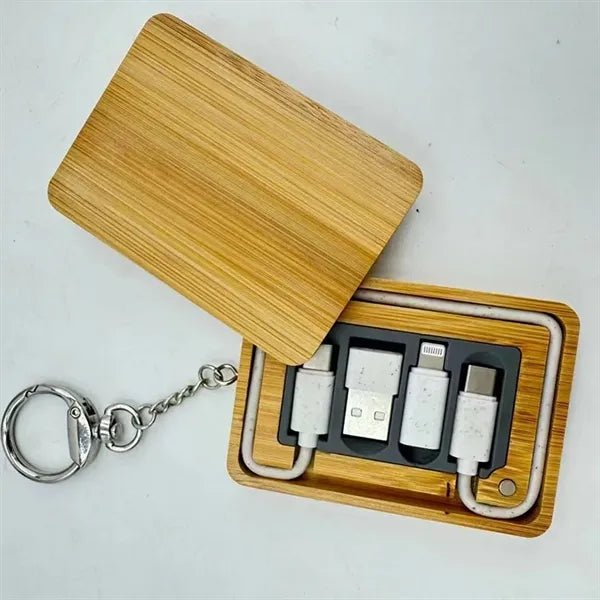 3-in-1 Bamboo Charging Cable Set
