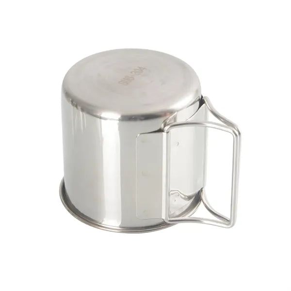 10 oz. Stainless Steel Camping Mug with Folding Handle