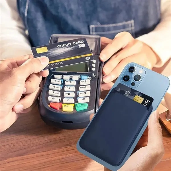 Leather Magnetic Card Wallet Holder