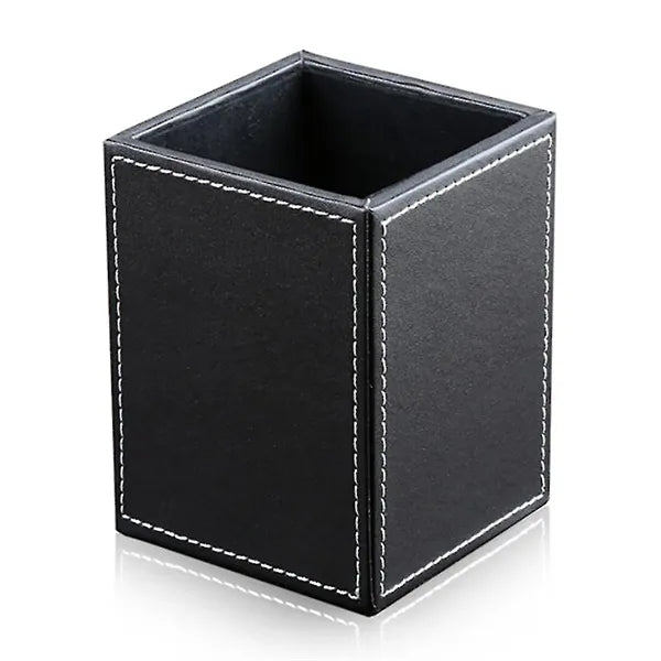 Classic Faux Leather Pen Holder