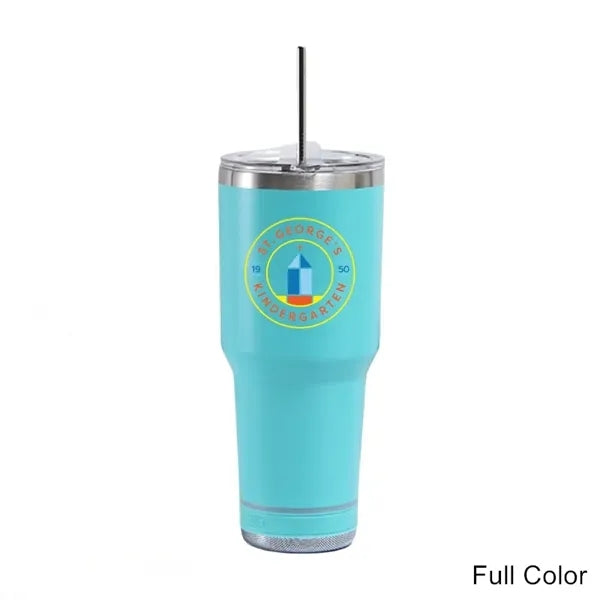 30 oz Stainless Steel Bluetooth Speaker Cup with Straw