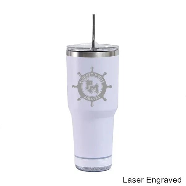 30 oz Stainless Steel Bluetooth Speaker Cup with Straw