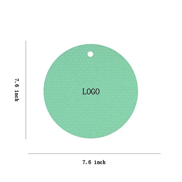 7 3/5" Silicone Round Nonslip Heat Insulated Hot Pot Mat