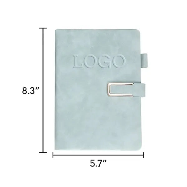 A5 Lined PU Leather Hardcover Notebook Pen & Magnetic Buckle