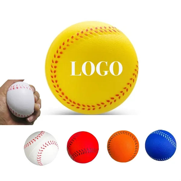 2 4/5" PU Foam Baseball-Shape Squeeze Toy Stress Relief Ball