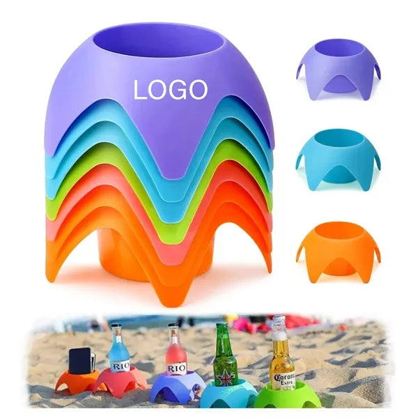 Portable beach beer and beverage holder