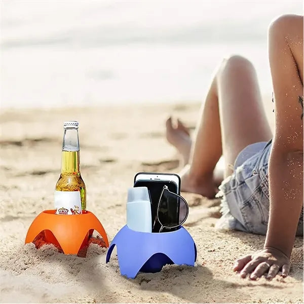 Portable beach beer and beverage holder