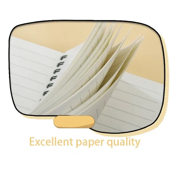 Lined Spiral Notebook Cover Notepad with Pen