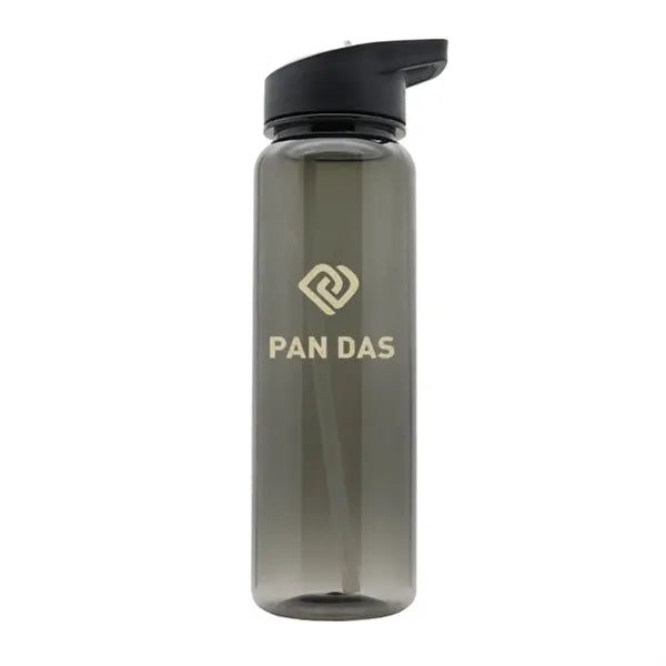 24 oz Tritan Plastic Sports Water Bottle with Flip Top Straw