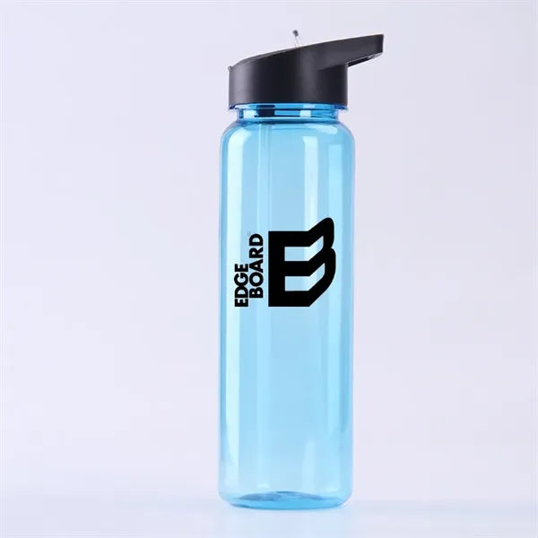 24 oz Tritan Plastic Sports Water Bottle with Flip Top Straw