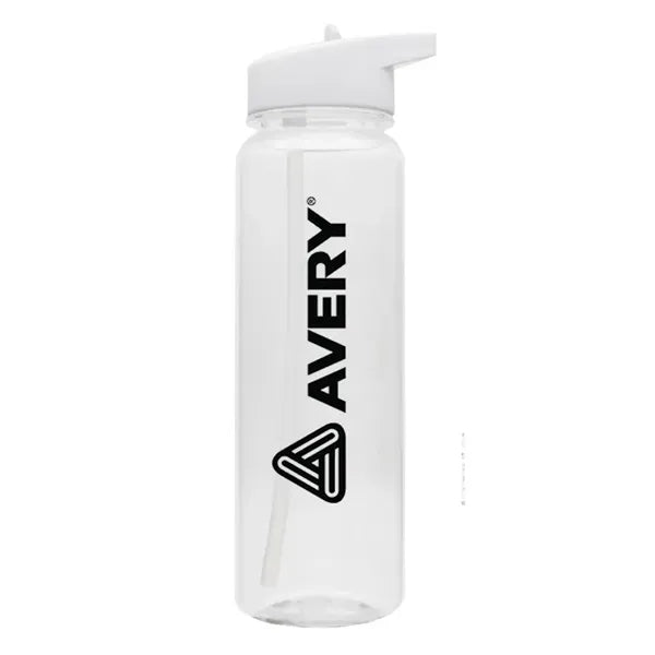 24 oz Tritan Plastic Sports Water Bottle with Flip Top Straw