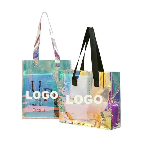 Fashion Laser Iridescent PVC Clear Waterproof Handbags
