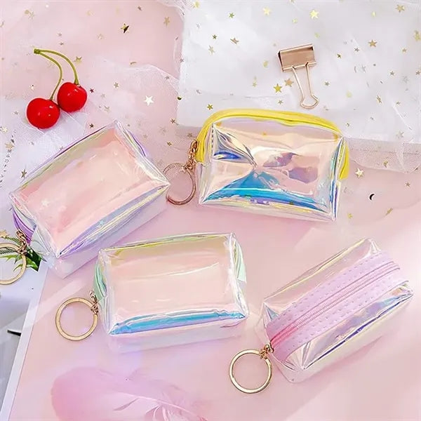 Fashion Laser Iridescent PVC Clear Waterproof Handbags