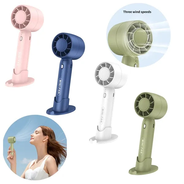 Travel Cooling Air USB Handheld Fan with Desk Holder