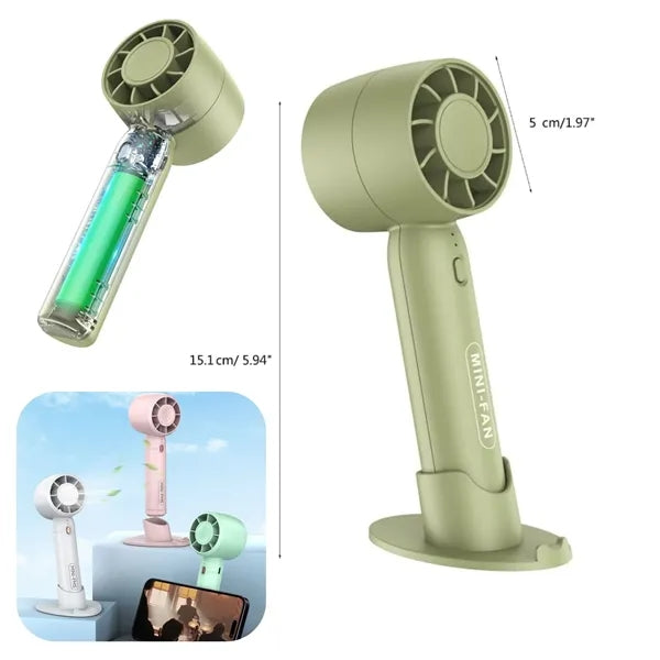 Travel Cooling Air USB Handheld Fan with Desk Holder