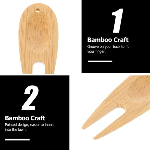 Eco-friendly Bamboo Golf Divot Tool