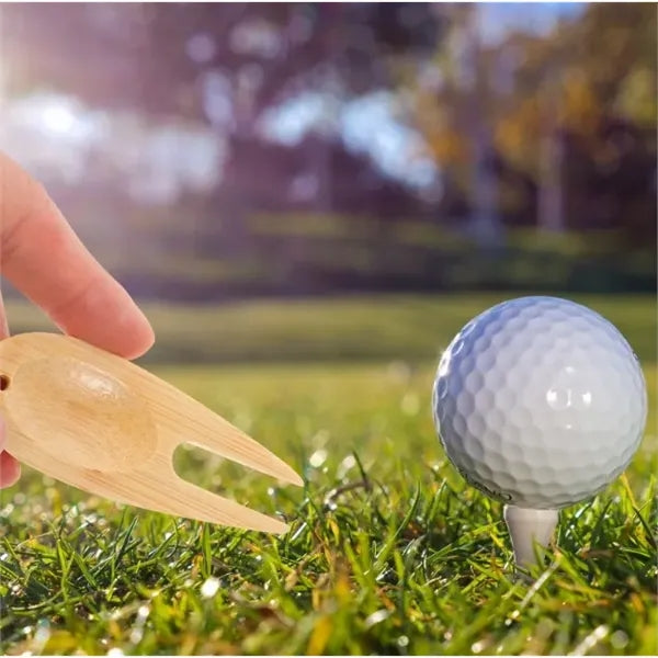 Eco-friendly Bamboo Golf Divot Tool