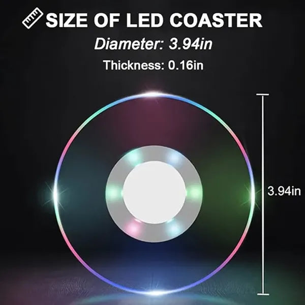 Led Coaster with Muti-color and lighting-mode