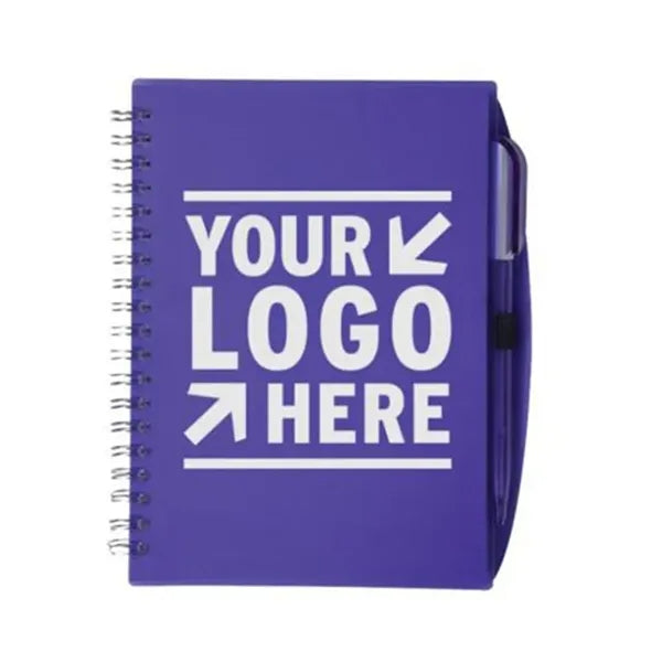Color-Pro Spiral Unlined Notebook with Pen