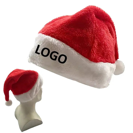 Red Adult Plush Santa Hat