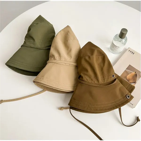 Unisex Waterproof Sun Hat with Snap Button