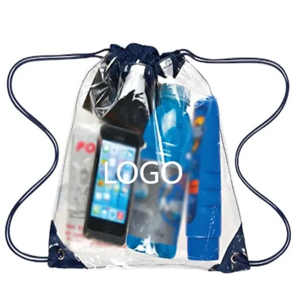 Clear Backpack Drawstring Pouch Bag