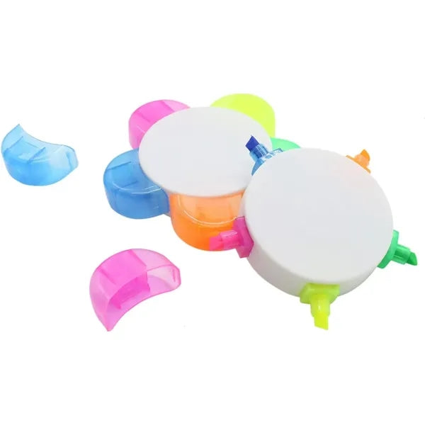 5-in-1 Flower Shape Fluorescent Highlighter