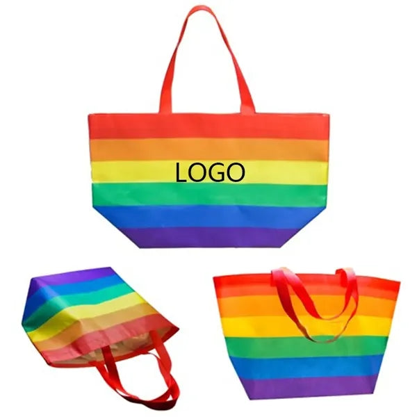 Rainbow Non-woven Shopping Tote Bag